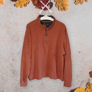 ORVIS • XL • men's fall winter sweater partial zip long sleeve pullover men's